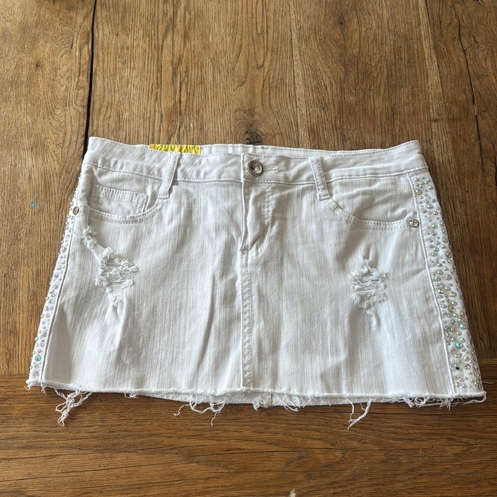 Machine White Mini Skirt - Picture 4 of 7